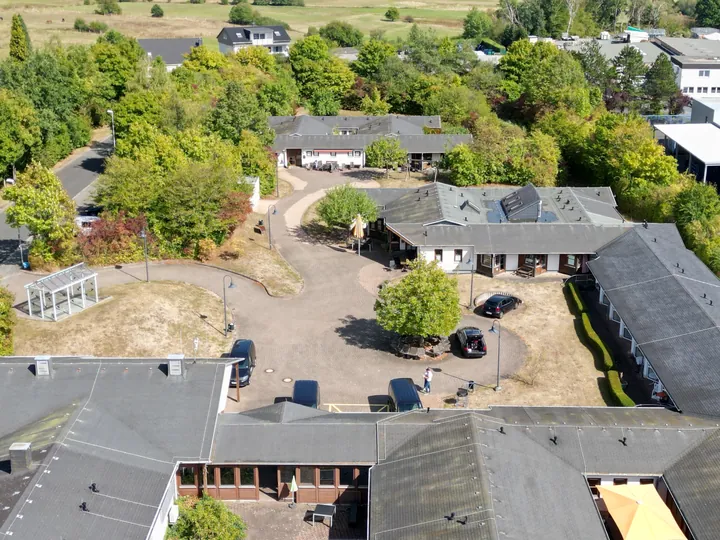 Drohnenaufnahme vom Wohnhaus Manderbach